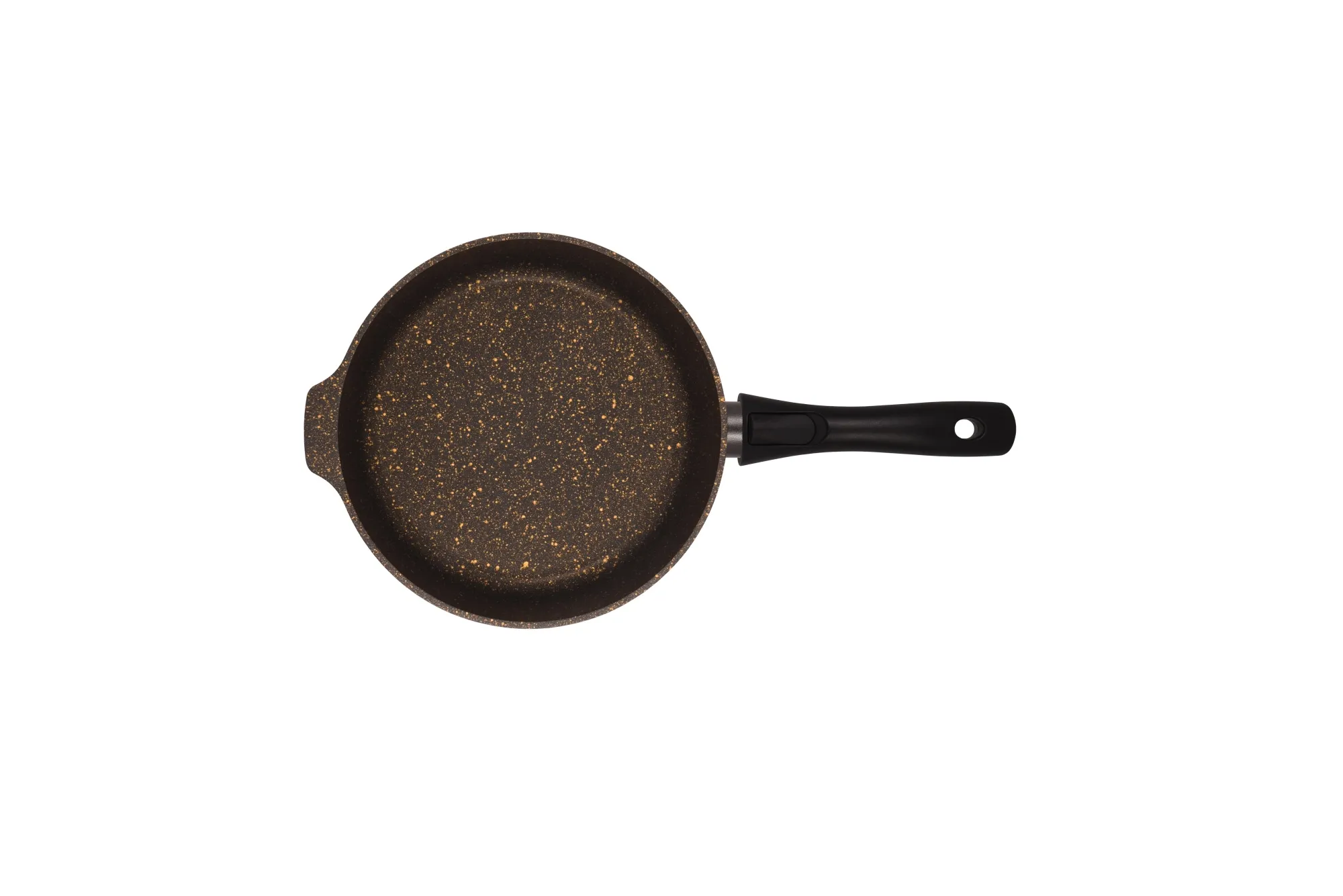 сгчз242а Сковорода глубокая 24 см со съёмной ручкой, со стеклянной крышкой АП линия Грация (черный_золото) 2 