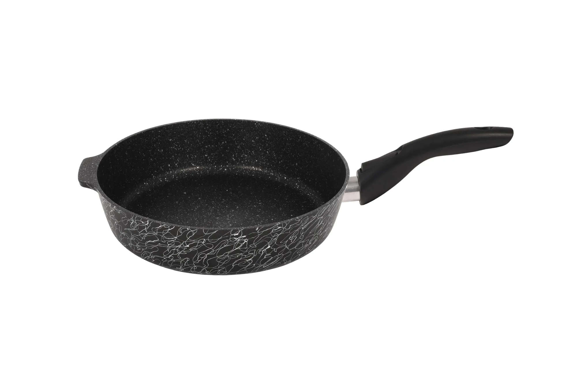 сгчс262а Сковорода 26 см со съёмной ручкой, со стеклянной крышкой Грация (черный серебро) 2 